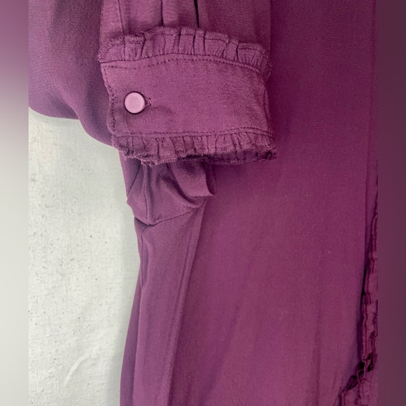 Leith Ruffle Front Shirt Dress. Small. - Picture 3 of 5